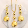 Necklace Earrings Set Ball Pendant Beads Jewelry Original Chain Women Gifts