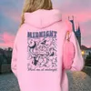 Dames Hoodies Sweatshirts Meet Me At Midnight Hoodie Midnights Album Retro Back Print Sweatshirt met capuchon De verhalen van 13 slapeloze nachten Merch 230323