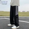 Herren Hosen Männer Gestreiften Druck Casual Hosen Marke Koreanische Streetwear Fashion Breite Bein Hosen Männer Herbst Y2K Hip Hop Männer harajuku Hosen 230323