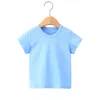 Chemises pour enfants VIDMIDSummer T-shirt à manches courtes pour enfants en pur coton vêtements pour bébés garçons et filles chemise en bas vierge 4018 48 230323