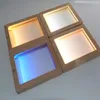 50Pcs Led Wooden Photo Frame Lamp USB Charge Table Night Light 3D Visual Image Bedroom Home Wedding Party Decoration Lighting