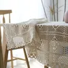 テーブルクロスパストラルハンドメイドかぎ針編みテーブルクロスカバータオルコットン織りオープンワークキッチンピアノマントレ