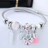 Charme Armbänder Verkauf Edelstahl Manschette Anpassen Größe Mit DIY Quaste Charms Armband Für Dame Hohe Qualität 2023 Mode Schmuck