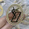 High quality Luxury Designer Men Women ysltiy Pins Brooches Gold Silver Letter y Brooch Pin for Suit Dress Pins for Party Nice Gift KY1b