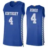 Kentucky Wildcats College Jerseys Basketball 4 Rajon Rondo 5 Malik Monk 0 Deaaron Fox 30 Julius Randle 24 Eric Bledsoe Universit