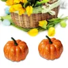 Decorative Flowers 2PCS Artificial Pumpkins Bright Color Fake Vegetables Simulation For Home Decor