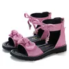 Primeros pasos Niños Niñas Primavera Verano Pequeños zapatos Sandalias de tacón plano Princesa Vestido Arco Moda Adolescente A857 230323