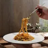 プレートクリエイティブな手描きの中国のレトロレトロな陶器の食器ウエスタンステーキ料理パスタホームストローハットプレートキッチンディナーウェア