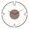 Horloges murales Horloge horloge murale salon en bois massif créatif muet nordique minimaliste horloge à quartz 230323