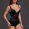 Women's Shapers Waist Trainer Bodysuit Slim Full Body Shapewear Seamless Square Neck Jumpsuits Open Bust Tummy Control Corset Hip Enhancer