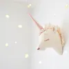 Decorazione da parete Unicorno/Cervo Peluche Teste di animali 3D Decorazione da parete Appesa Asilo nido Montaggio a parete per bambini Decorazione della cameretta dei bambini Regali di Natale 230323