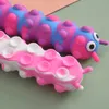 Fidget Toys Caterpillar 3D Push Bubbles SUGTION Cup Decompression Toy Relief Anti-Angiety Sensory For Children Aldult