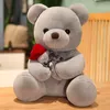 Plush dockor Valentine S Day Teddy Bear Toy Confession Rose Flower Hug Panda For Girl Friend Worldwide Gift 230323