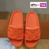 Fashion Womens Slippers With Box Mens Waterfront Embossed Mule Rubber Slide Scuffs Casual Moccasins Outdoor Pair Shoe Summer Popular Size 35-45