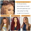 4/27 Highlight Wig Brasileiro Deep Wave Wig Highlight Lace Front Perucas de cabelo humano Loiro Mel Ombré Peruca Front Lace Remy