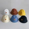 Caps Hats Cute Bear Solid Color Baby Fisherman Cap Cartoon Embroidery Dome Kids Girl Boy Bucket Hat Spring Summer Sun Infant Panama Hat