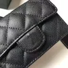 10A Bolsa de cartão acolchoada clássica de designer de luxo de alta qualidade feminina mini bolsa de couro preto caviar diamante xadrez bolsa de moedas bolsa de embreagem com caixa.