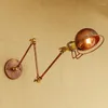 Wall Lamp Edison Light Bulb Long Swing Arm SCONCE LOFT AMERIKAANSE Country Retro Industry Vintage Iron 110-220V Lampen