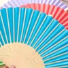 Candy Color Diy Folding Fan Party Favor single Sided Paper Fan Children's Painting Cadeau