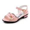 First Walkers Girl S Princess Sandalen Kinderschoenen Fashion Flowers kralen BUID ZOER Soft Kid Casual Flat Shoe B659 230323