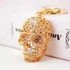 Keychains XDPQQ Three-dimensional Crystal Skull Key Ring Car Metal Pendant Men's Chain Small Gift Giveaway