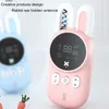 Toy Walkie Talkies 2pcs Crianças Crianças Mini Transceptor de Mão de Mão 3 km Rádio UHF Radio Radioted Interphone Baby Presente