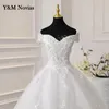 Party Dresses Y M Novias Off Shoulder Plus Size Vestido De Noiva Wedding Dress Train or Floor Custom Made Bridal Tulle Mariage 230322
