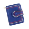 Portefeuilles Wallet Pu Leather Korte Zipper HASP Blue/Black/Red/Pink/Gray/Green/Green Portemones For Women Holder Borduurwerk laatste Z0323