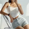 Zbiorniki damskie Camis White Top dla kobiet z dzianiny top y2k topy seksowne krzyżowe kantar gorset rogs camisole bez pleców streetwear szczupły damski gorset p230322