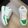 Met doos Casual schoenen Mesh zeer ademend dames heren MA1 Designer sneakers Paar schoenen leer gemaakt bovenwerk SS2 sneeuwwit groen Klassieke feestschoenen MAAT 35-46