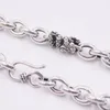 Chains Pure 925 Sterling Silver Necklace Width 8mm Rolo Link Chain Dragon Pattern Bead 21.65"L Or 23.62"L For Man