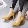 Dress Shoes Big Size 35-44 Stiletto Heels Women Pumps Red Pointed Plaid Shoes Women Shallow High Thin Heels 2020 Party Wedding Shoes AA230322