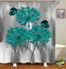 Shower Curtains 180*180cm Colorful Flowers Fabric Shower Curtains Bath Mats Rugs Beautiful Butterfly Flower Bathroom Curtain Set Home Decoration 230323