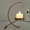 Ljushållare Vintage Holder Retro Dekorativa släta linjer Multifunktion TEALIGHT CANSLER SMYCKE DISPLAY STAND