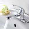 Robinets de lavabo en alliage de zinc et robinet à double trou pour bassin froid