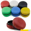 Plastic 2-piece Herb Grinder Smoking 60mm 2 Layers Sharp Teeth Multiple Color Tobacco Portable Hamburger Shape Spice Muller