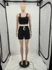 Designer Summer Outfits Women Tracksuits Two 2 Pieces Set Sleeveless Tank Top Shorts Matching Sets Sweatsuits Yoga Fitness Sportswear Wholesale Clothes 9559