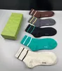 Designer Socks Luxury Men Women's Cotton Sock Classic Gulter Comfort Högkvalitativ Fashion Flash Movement Stocking med lådor