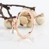 Cluster ringen 925 Sterling Silver Rose Gold Pearl Pan Ring European and American Creative Pendant