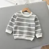 Kids Shirts 1 5 Years Spring Fall T shirt Striped Long Sleeve Pullovers Baby Clothes Toldder Bottoming For Boys Girls 230323