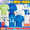 Camisas de futebol itália 2023 Versão do jogador maglie da calcio Manga comprida CHIESA Fato de treino Italia 20 21 23 24 goleiro camisa de futebol T Feminino Masculino conjunto infantil kit uniforme