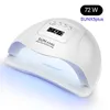 Nail Dryers 90W SUNX5MAX Nail Dryer 45 PCS LEDs UV LED Nail Lamp for Gel Polish Dual Power Quick Drying with Auto Sensor Manicure Salon Lamp 230323