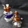 Hookahs Color Pagoda Hookah, hurtowe szklane akcesoria Bongs, szklana rurka wodna palenie