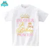 Família correspondente a roupas Princesas Camisa Presente de aniversário Crown Party Nome personalizado T Girls Fidria Clothes Daddy Mommy 230323