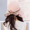 Berets Loolweight Women Hat Vintage Print Soft Sunshade Summer Outdoor Fashion Ladies Big Brimmed Hatberets