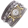 Armbandsur lyxiga kvinnor tittar på Rose Gold Clock Fashion Ladies Quartz Diamond Wristwatch eleganta kvinnliga läderarmbandklockor