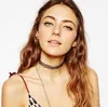 Pendanthalsband 2018 Vintage Retro Black Plastic Choker Halsband Kvinnor Chokers Halsband Stretch Punk Fishing Line Weave Tattoo Choker Z0321