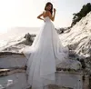Suknia ślubna plażowa 2023 A-line bez rękawów koraliki ukochane cekinowe suknie ślubne kobiety Summer vestidos de noiva szata de Mariage