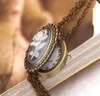 Pocket Watches Elegant Flower Carving Quartz Watch For Women Vintage White Rose Engraved Case Fob Chain Clock Collection Gift