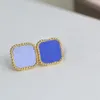 Fashion Vintage Stud 4/Четыре листового клевера Клавер Серьги Ван Серьги Валентина День матери Клиф Свадебные украшения xs6d